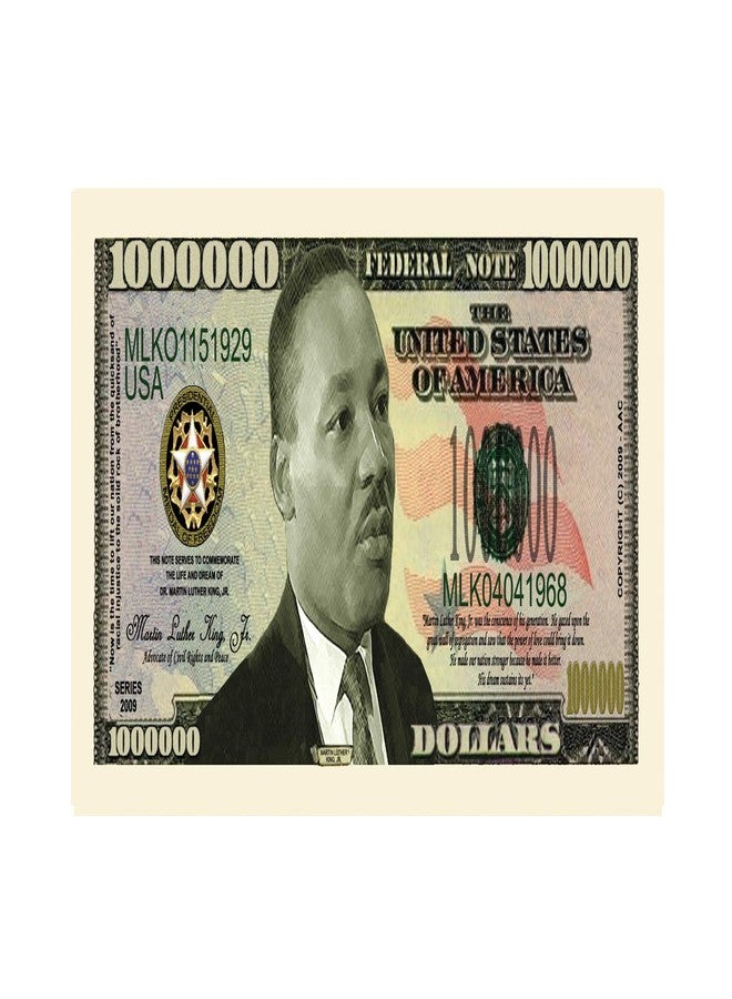 American Art Classics Martin Luther King Jr. - MLK - Commemorative Million Dollar Bill - Comes in Top Grade Currency Holder - Image 2